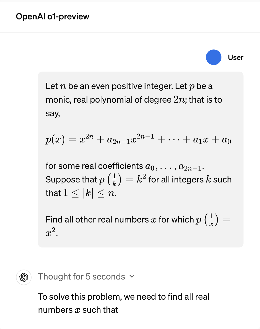 openai o1