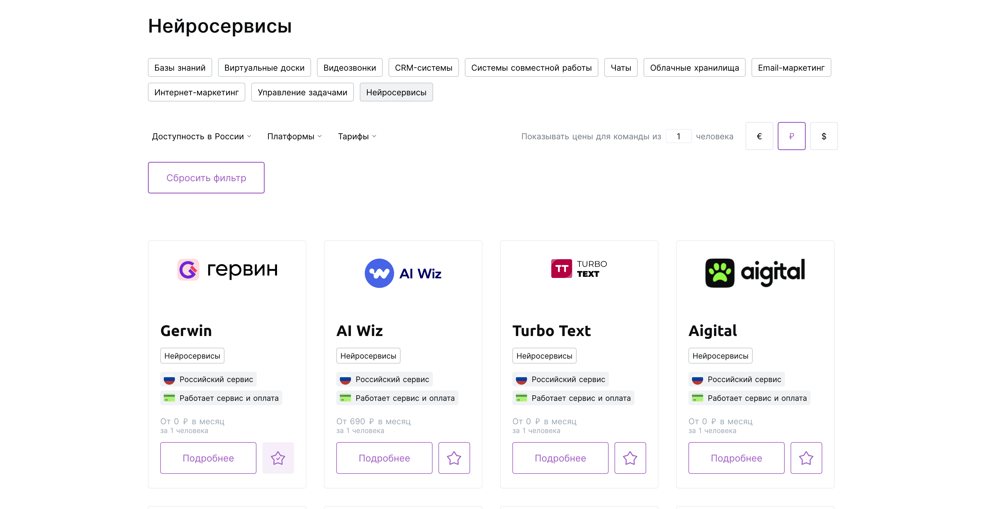 Где найти аналоги нужных сервисов? Каталог OnReport