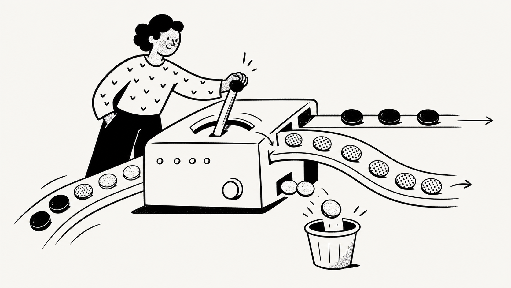 A user controls the sorting of essential and optional cookies